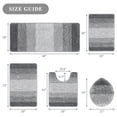 thumbnail image 5 of Ileading Traditional 5 Piece Large Size Microfiber Washable Bathroom Rug Set, 5 of 9