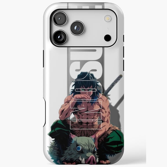 Inosuke Hashibira Beast Breathing Art iPhone Case 17 16 15 14 13 12 11 Pro Max up to size 5XL