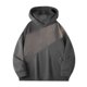 thumbnail image 1 of Sudadera con capucha para hombre, color liso, bolsillos, cremallera, blusa con capucha para hombre, blusa de poliéster, 1 of 3