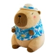 thumbnail image 1 of Juguetes de peluche suave de carpincho, decoración realista para sala de estar, carpincho, animal de peluche Azul 23cm, 1 of 9