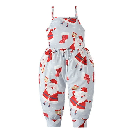 

Penkiiy Toddler Baby Girls Christmas Camisole One-Piece Romper Romper Children s Wear kids Baby Easter Romper 2-3 Years Multicolor 2023 Summer Deal
