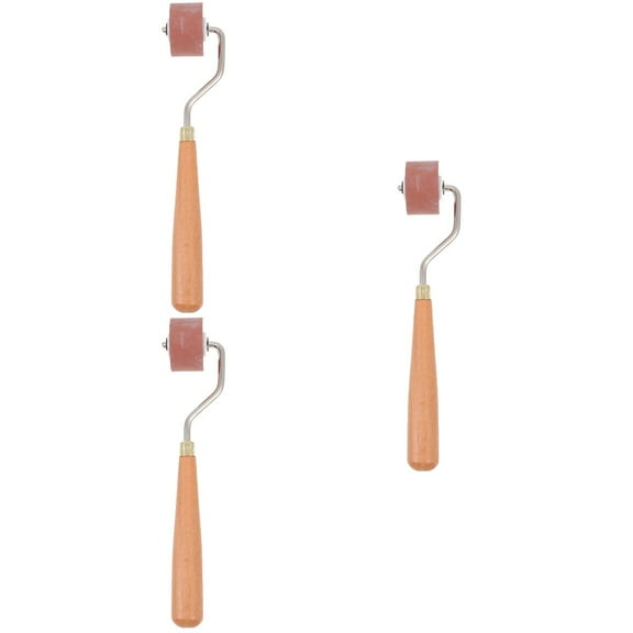 3 Pcs Ink Roller Foam Rollers Art Printmaking Tool Student Brown