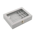 thumbnail image 1 of Joyero Caja Regalo Gran Capacidad Para Pendiente Cumpleaos Boda Gris SM SunniMix Organizador de joyas, 1 of 8