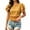 *Yellow, variant on ClodeEU Women's Polka Dot Round Neck Ruffle Short Sleeve Peplum Crop Blouse,Casual Summer Flowy Waist Shirred Top Black,Women's Plus L