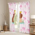 thumbnail image 3 of Erosebridal Cute Capybara Duck Black Out Curtains For Teens,Dreamy Bow Flowers Curtains Pack of 2 (42x63 Each) For Kids Boy Girls,Luxury Bedroom Decor, 3 of 6