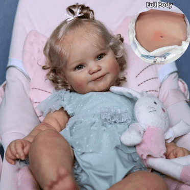 RBB 20 Inch/51cm Lifelike Reborn Baby Girl Doll Full Body Silicone Vinyl 3D Painted Visible Veins Birthday Gift/Christmas Gift