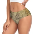thumbnail image 2 of Fotbe Vintage World Map Calzones Estampados para Mujer – Ropa Interior de Algodón, Cómoda, Suave y Elástica-Small, 2 of 6