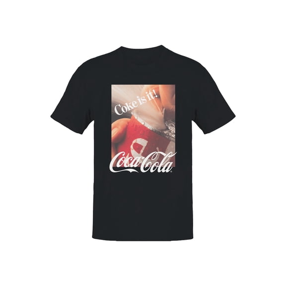 Officially Licensed Coca Cola Coke Is It! Vintage Can Splash Men's T-shirt