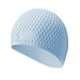 thumbnail image 5 of Gorro de natación elastomérico elástico para hombre y mujer, impermeable, para piscina azul claro, 5 of 9