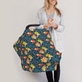 thumbnail image 3 of Fotbe Blue Floral Pattern Car Seat Covers for Babies, Nursing Breastfeeding Cover Infant Carseat Canopy, Soft Stretchy Carrier Cover, 3 of 9