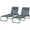 Gray, variant on Demi Bonn Outdoor Folding Chaise Lounge Chairs Set of 2 with 4-Position Reclining Pillow-Back, Breathable Mesh Seat, Bungee for Pool, Beach, Patio, Navy