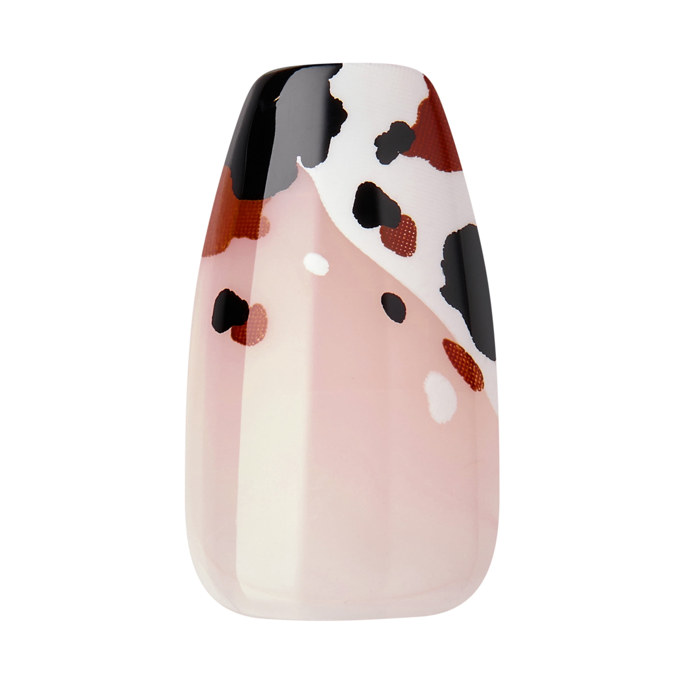 Impress Spring Press On Nails, No Glue Needed, Purple, Medium Coffin, 30 Ct.
