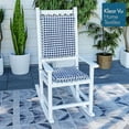 thumbnail image 6 of Klear Vu Porch Rocking Chair Cushions Set, Suitable for Living Room Rockers, Stylish Seat and Back Pads Include Non-Slip Bottom + Fabric Ties, 20" X 17" X 2”, Navy, 6 of 6