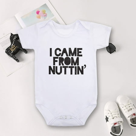 

Yubatuo Baby Casual One-piece Romper Short Sleeve Romper Baby Clothing White M