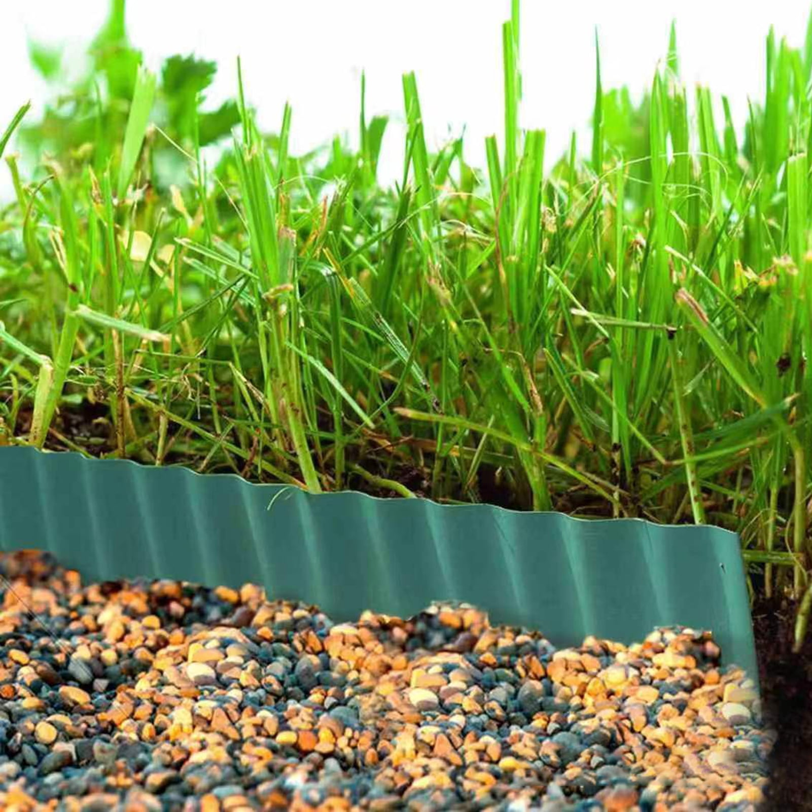 Farfi Corrugated Fence, Flexible Plastic Garden Edging, Bendable Cutable Freely 354" Long Landscape Border for Flower Beds, Lawn, and Walkways, 15.75" Height