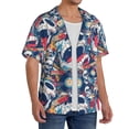thumbnail image 4 of Honeii 's cool rock Skull for men's short-sleeved button-up collared shirt featuring a pocket, perfect for beach vacations, and travel adventures., 4 of 5