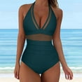 thumbnail image 2 of MKLEKYY Trajes De Baño Dama Women 1 Piece Swimwear Sexy Mesh Swimsuit Push Up High Waisted Bathing Suit Training Swimwear Bathing Sport Control Swimsuit Swimwear, 2 of 6