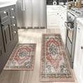 thumbnail image 4 of Boho Kitchen Rug Set of 2 Piece Non-Slip Vintage Rust Hallway Kitchen Runner Rugs and Mats Washable Kitchen Mats for Kitchen Floor Mat Carpet Runner Rugs for Hallway Laundry Decor 17”x30“+17'' X 47'', 4 of 7