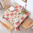 thumbnail image 2 of Pioneer Flower Floral Print Pattern Square Tablecloth, Waterproof Wipeable Spillproof Washable Table Cover for Home Kitchen Party Decor, 42"x42", 2 of 6
