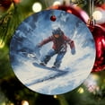 thumbnail image 6 of Christmas Ceramic Ornament Ski Snowboard Christmas Tree Ornaments Child Snowboarding Christmas Home Office Tree Decorations Gifts Keepsake for Family, 6 of 8