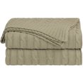 thumbnail image 3 of PiccoCasa 47"x70" Cotton Throw Blanket Cable Knit Decorative Blanket, Khaki, 3 of 8
