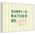 thumbnail image 4 of Kate and Laurel Framed Canvas Wall Art Print Sorry I'd Rather Be Playing Tennis by Lucky Guava, 24 x 18 Sylvie Beaded White Frame, Whimsical, Typography Art for Wall Decor, 4 of 8