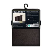 Eclipse Samara Solid Blackout Curtains, Single Curtain Panel, 63 Inch Long Blackout Curtains, 42 W x 63 L, Black