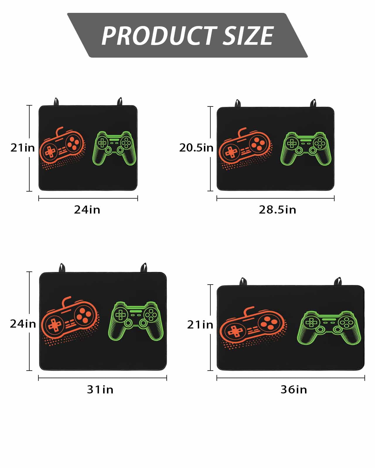 Stove Top Covers for Electric Stove, Game Controller Glass Stovetop Cover Protector, Modern Art Gaming Handheld Black Induction Cooktop Protector Oven Mat for Kitchen Countertop 31"x24"