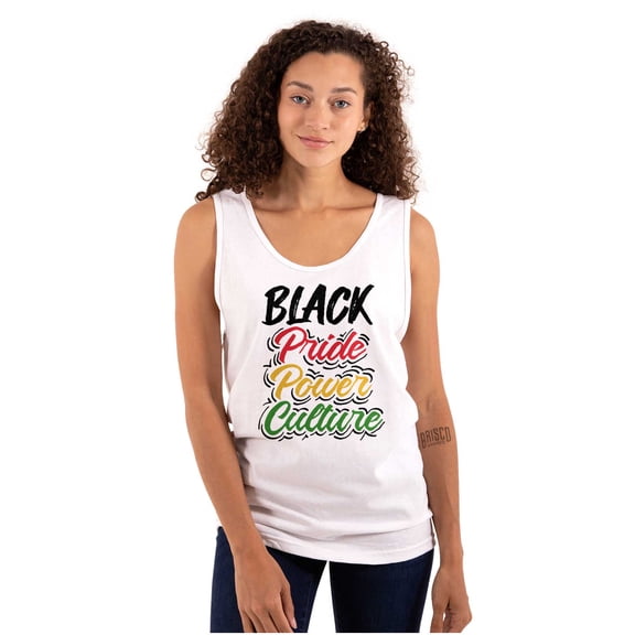 Black History Pride Power Culture Tank Top Tee Shirt Women Brisco Brands S