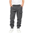 thumbnail image 2 of Edvintorg Boys Sweatpants Solid Color Casual Jogger Elastic Waisted Cuffed Athletic Pant with with Pocket Kids Clothes Size 5-14, 2 of 8