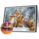 thumbnail image 1 of Cuadros Decorativos Foxes 5D DIY Diamond Painting Kits Full Round Drill Wall Decor Craft (NH2677) Tmvgtek embutido en tela, 1 of 8