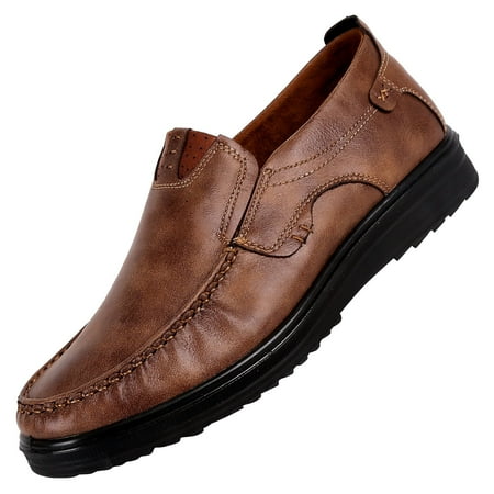 NOKIO Classic Penny Loafers For Men Men Casual Shoes Slip On Walking Shoes Breathable Comfort Fashion Loafers Leather Sneakers Driving Shoes For Male Business Work Office