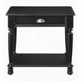 thumbnail image 3 of Classic Black Finish End Table with Drawer & Bottom Shelf - Wooden Traditional Living Room Furniture 1pc Side Table, 3 of 6