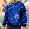 thumbnail image 2 of LIUJUNSHOP Plain Men's Crewneck Sweatshirt Men Carnival Sequin Flip Over Round Neck Casual Loose, 2 of 4