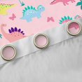 thumbnail image 4 of Manfei Kids Children Cartoon Dinosaur Curtains Pack of 2 (42x84 Each),Kawaii Animal Dino Curtains Blackout,Cute Jungle Wildlife Bedroom Curtains,Breathable Home Decor, 4 of 6