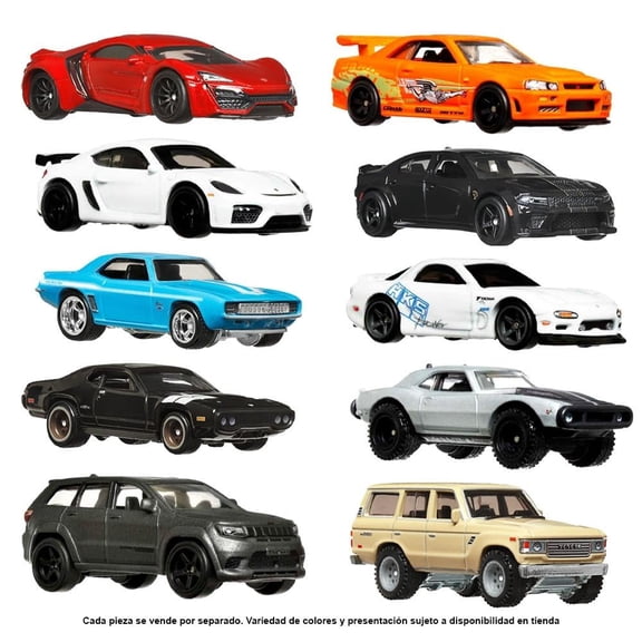 Vehículo de Colección Hot Wheels Collector Auto Fast & Furious Varios Modelos 1 Pieza