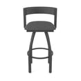 thumbnail image 5 of 861 Artemis 25" Swivel Counter Stool with Pewter Finish and Graph Coal Seat and Back, 5 of 5