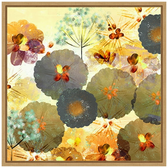 Amanti Art Textured Hedgerow Rust Framed Canvas Wall Art Print