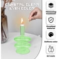 thumbnail image 4 of ABCISI Taper Candle Holders, Glass Candle Stick Holder Modern Candle Holders for Tapered Candlesticks Wedding Reception Centerpieces Christmas（Dark Green）, 4 of 14