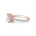thumbnail image 3 of AFFY Asscher Cut White Cubic Zirconia Engagement Promise Ring in 14k Rose Gold over Silver-5.5, 3 of 6
