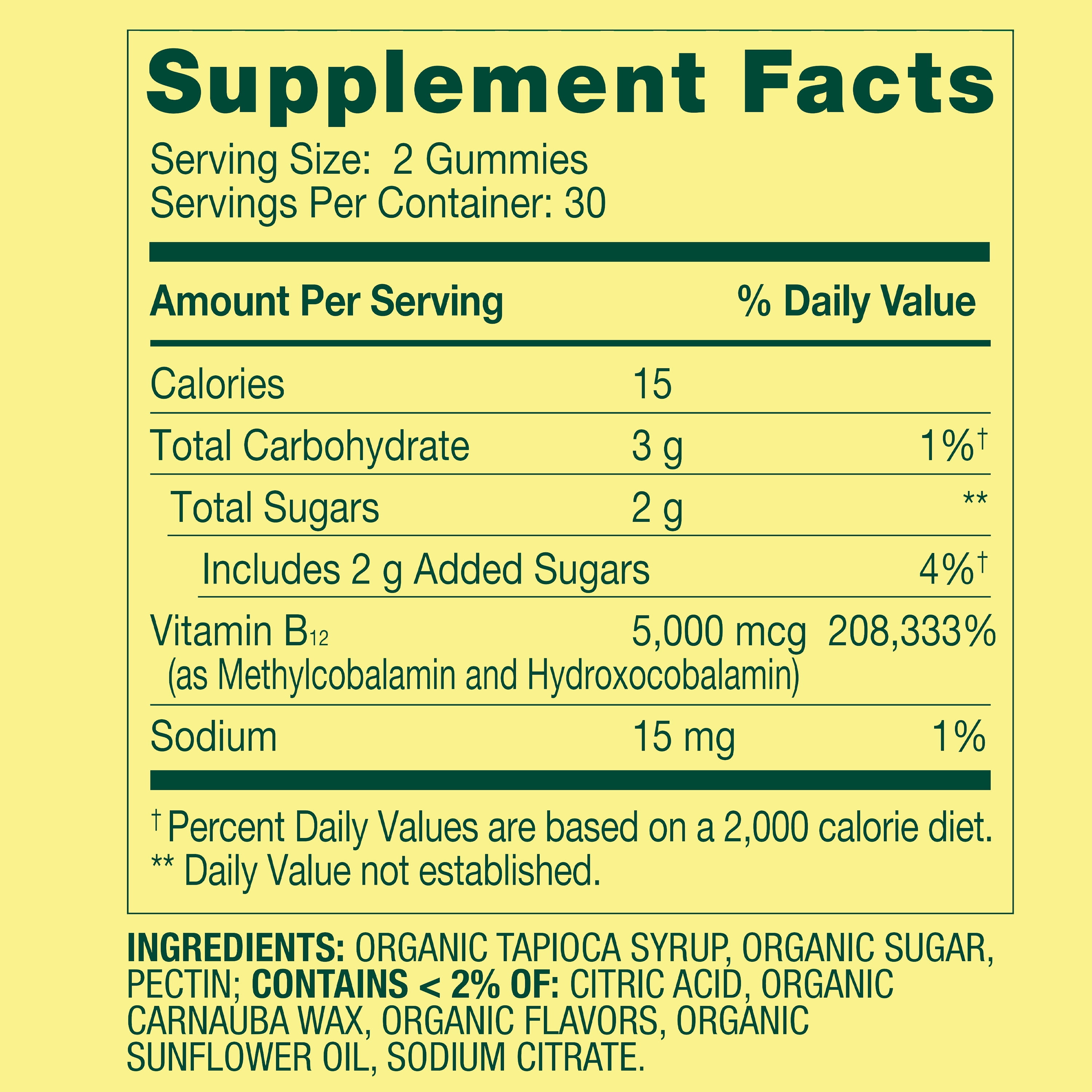 SV Ultra Strength Vitamin B12 5,000mcg w/ Methylcobalamin, 60ct