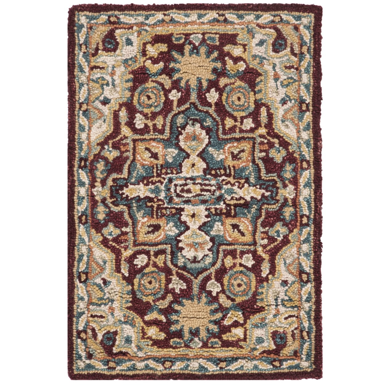 SAFAVIEH Aspen Jerred Oriental Wool Runner Rug, Red/Blue, 2'3" x 9'