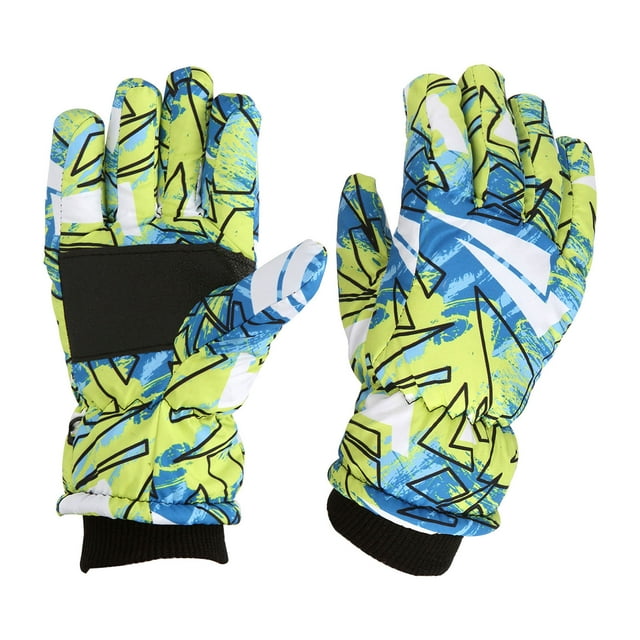 Un calentador Accesorios de cocina Guantes de invierno para niños Niños Niñas Nieve Mitones a prueba de viento Deportes al aire libre Esquí Guantes de cocina Guantes de cocina Elementos esenciales de