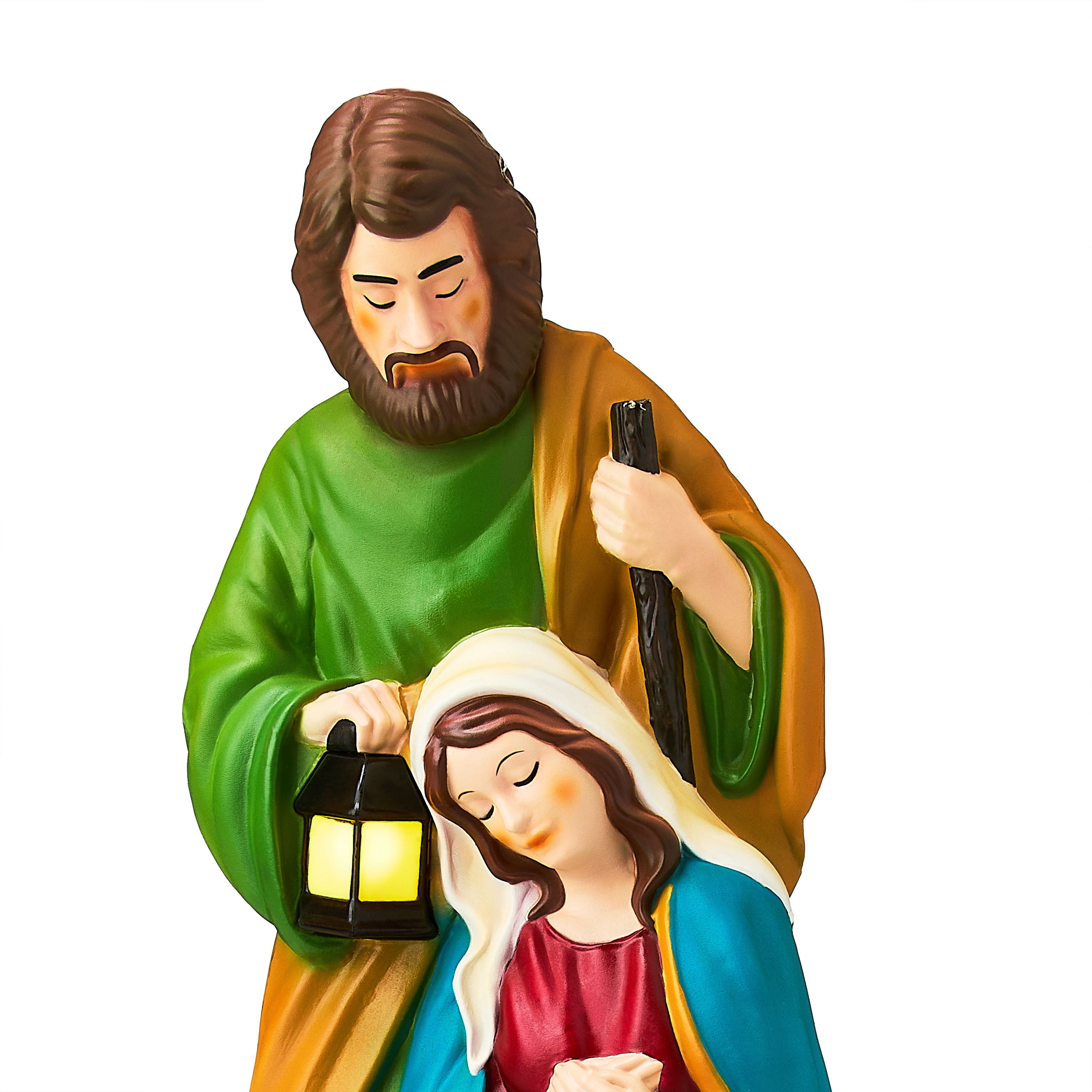 Indoor and Outdoor Nativity Scene Characters Blow Mold with LED Lantern, 32", by Holiday Time
