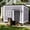 43" Dog House Gray, variant on HomeSheek 59" Extra Large Outdoor Dog House, Weatherproof Roof & Chew-Resistant Metal Frame, Easy Assembly, Durable Kennel for All Breeds