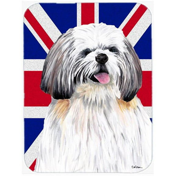 Carolines Treasures  Shih Tzu With English Union Jack British Flag Mouse Pad