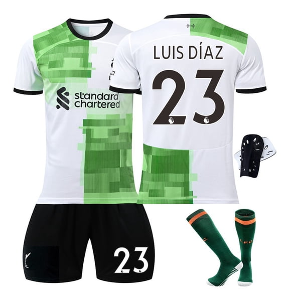 Liverpool away kit 23/24 with socks and protective equipment
