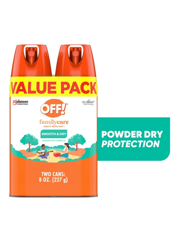 OFF! FamilyCare Mosquito Repellent Smooth & Dry Non-Greasy Spray, 4 oz, 2 Count