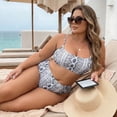 thumbnail image 2 of Agnes Orinda Plus Size Bikini Set for Women Crop Top High Waisted Swimsuits Two Piece Bathing Suits Swimwear, 2 of 9