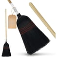 thumbnail image 4 of Heavy Duty Amish Corn Broom – 57" Wooden Handle, 100% Natural Corn Straw, 4 Sewn Bristles, Indoor & Outdoor Sweeping for Courtyard, Lobby, & Market, 4 of 4